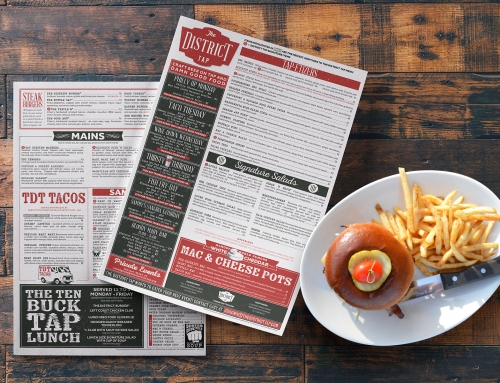 The District Tap – Menu